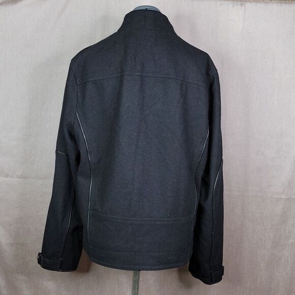 INTERNATIONAL CONCEPTS Black Wool Coat Large - Picture 8 of 10